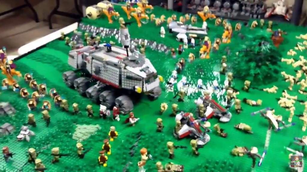 lego star wars battle scene moc