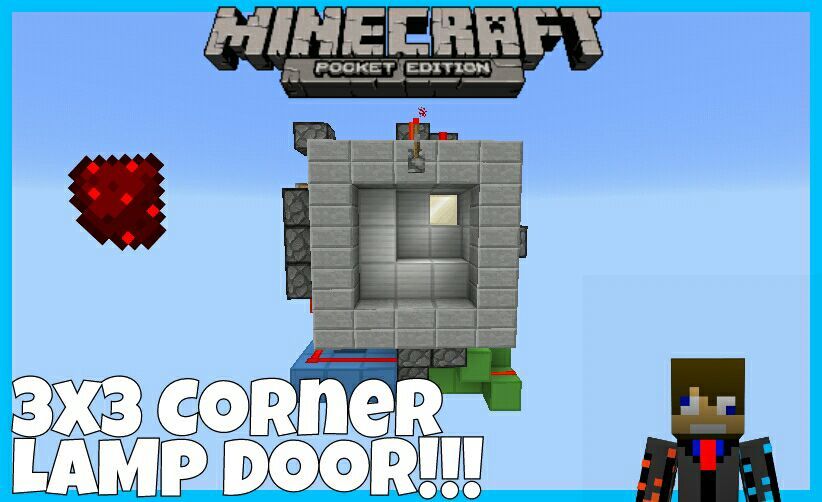 Easy Peasy Mcpe The 3x3 Corner Lamp Piston Door Minecraft Amino