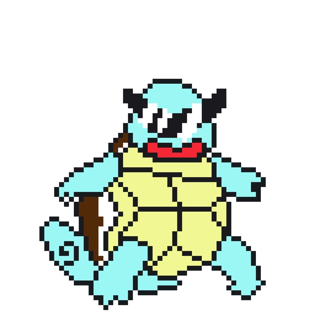 Squirtle Pixel Art Pokemon Go Art Amino