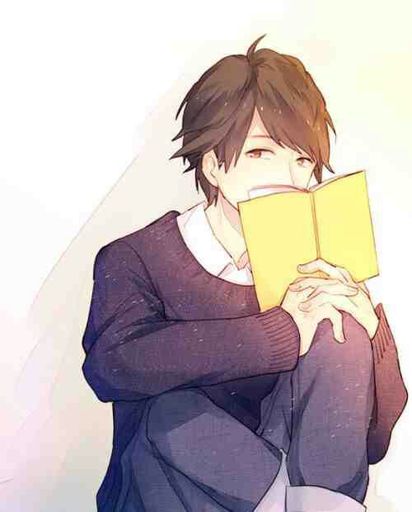 Anime Guy Reading