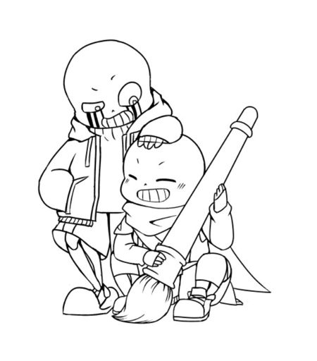Ink Sans Is Here Undertale Amino Sketch Coloring Page