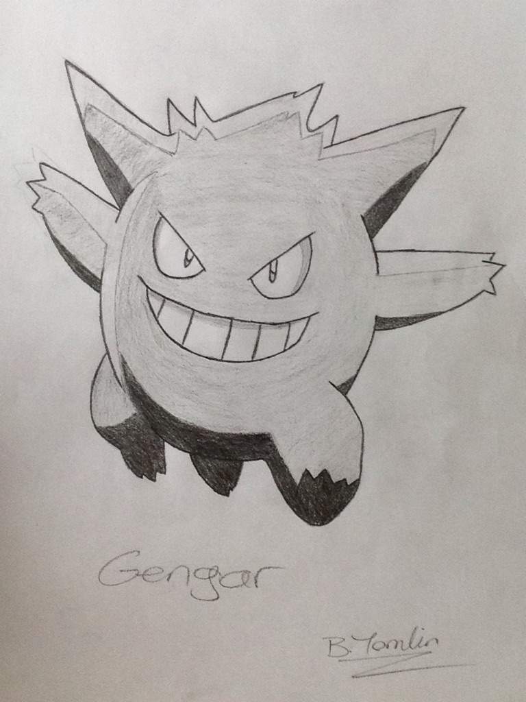 My Gengar drawing from 2 years ago | Pokémon Amino