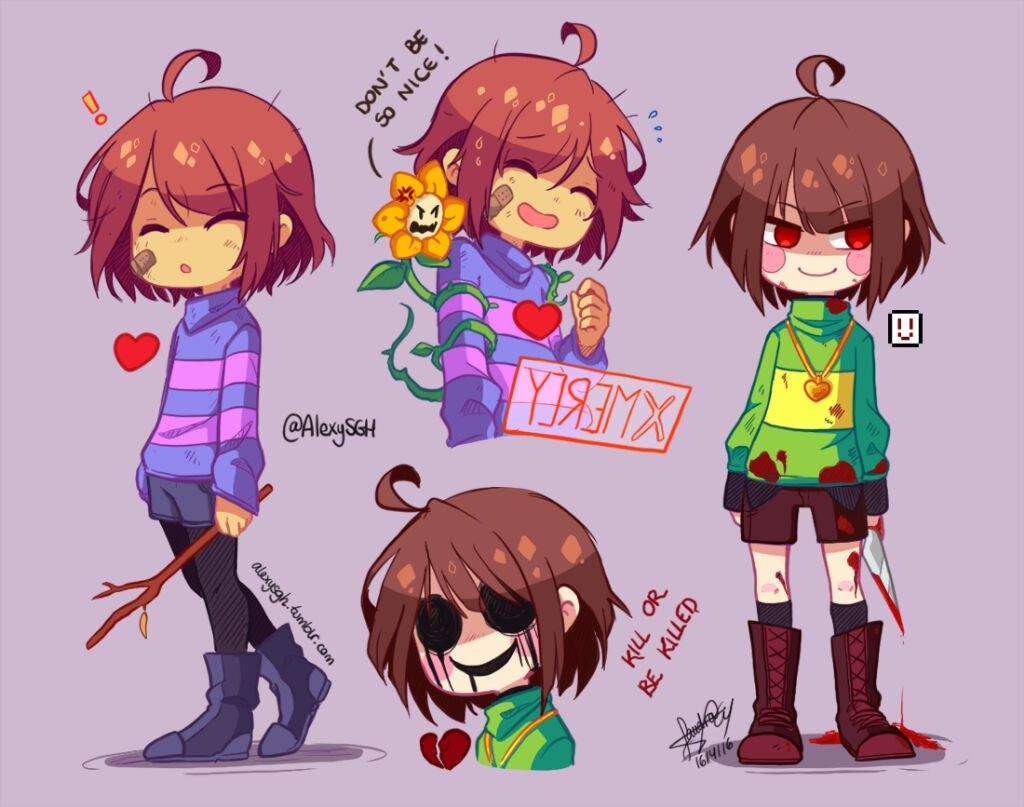 Chara Y Frisk Undertale Español Amino