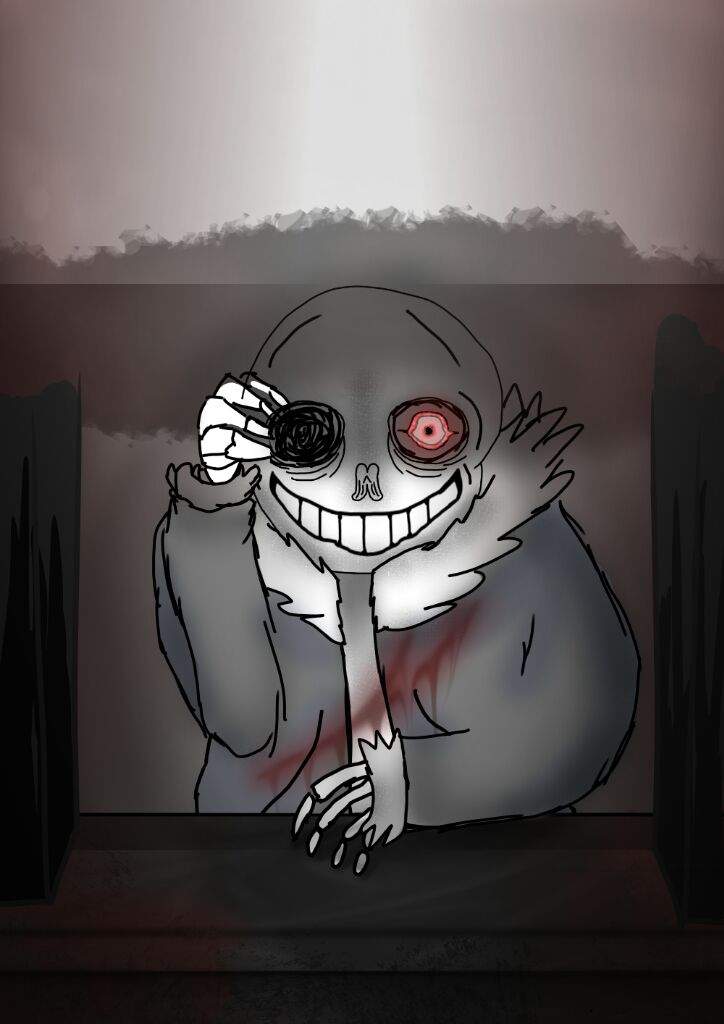 Staring Into Your Soul- Horrortale Sans Fanart | Undertale Amino