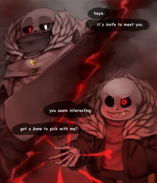 Fell sans vs cross fanart. | Undertale Amino