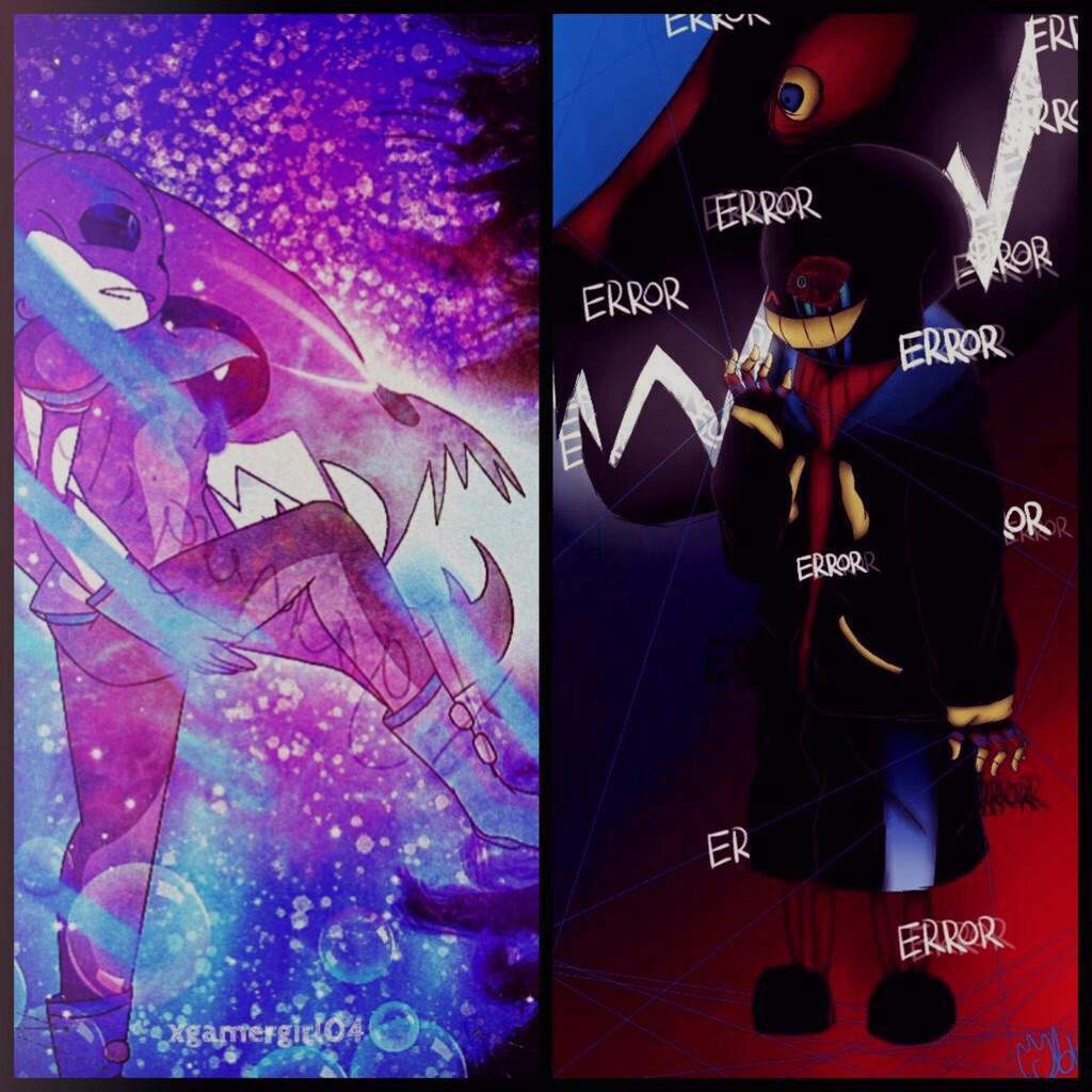 Error sans vs Blue Berry (Art Collab with Xgamergirl) | Undertale Amino