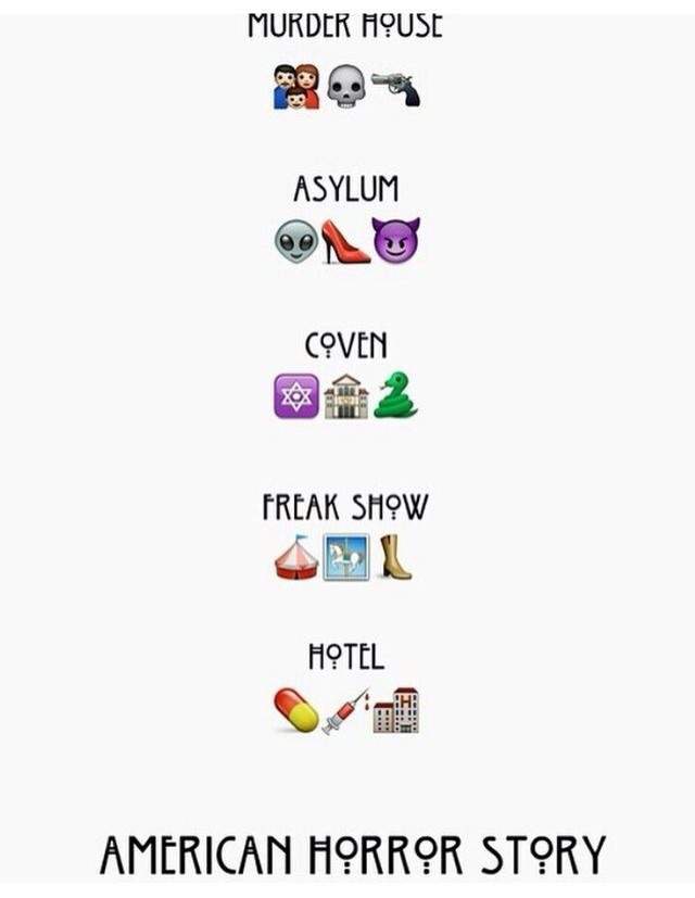 seasons in emojis american horror story amino emojis story