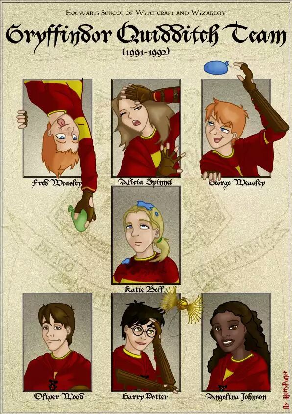 Equipo De Quidditch Gryffindor •harry Potter• Español Amino