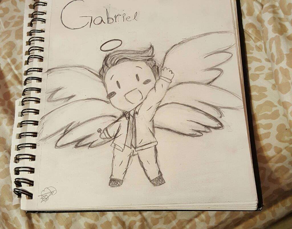 Drawling of Gabriel progression(my own drawing) | Supernatural Amino