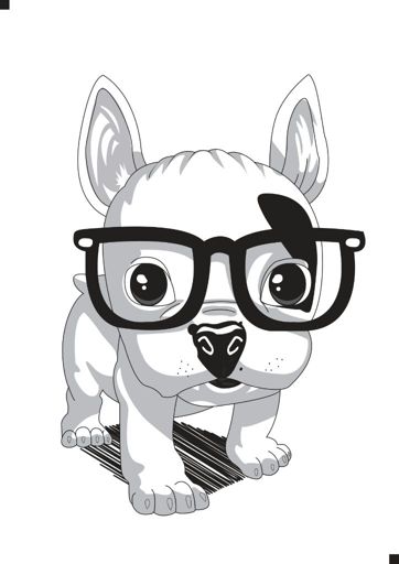 Molde perrito con gafas | Manualidades Amino