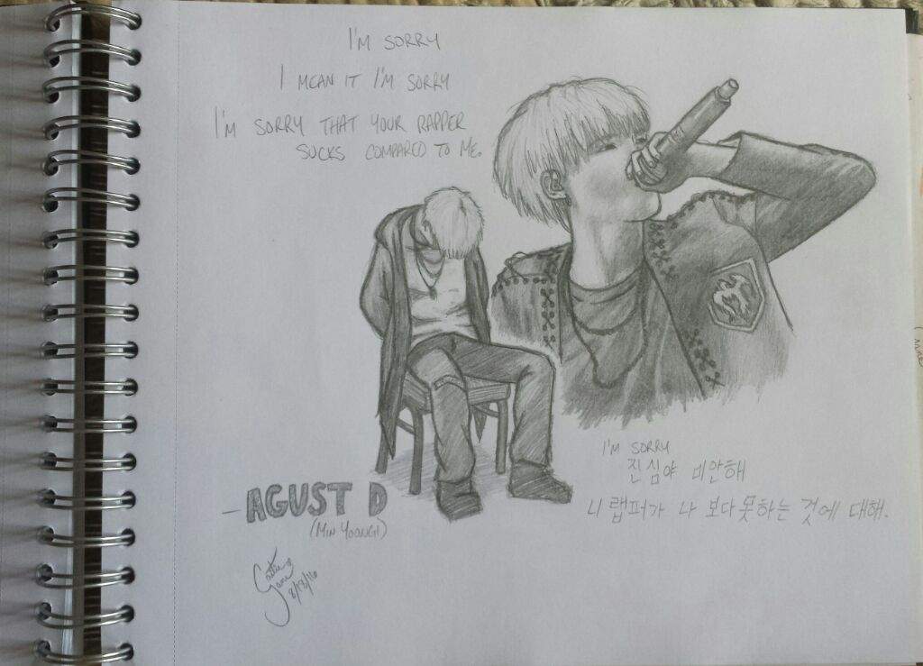 Suga (agust D) Drawing Finished 