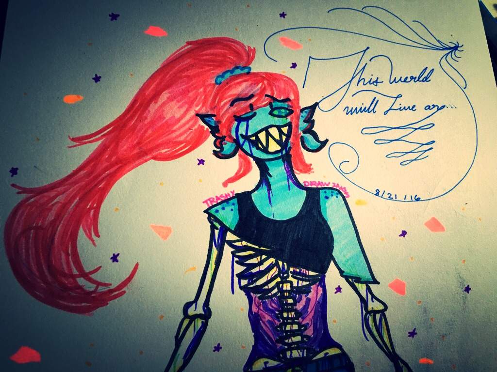 Undyne the undying (pastel gore) | Undertale Amino