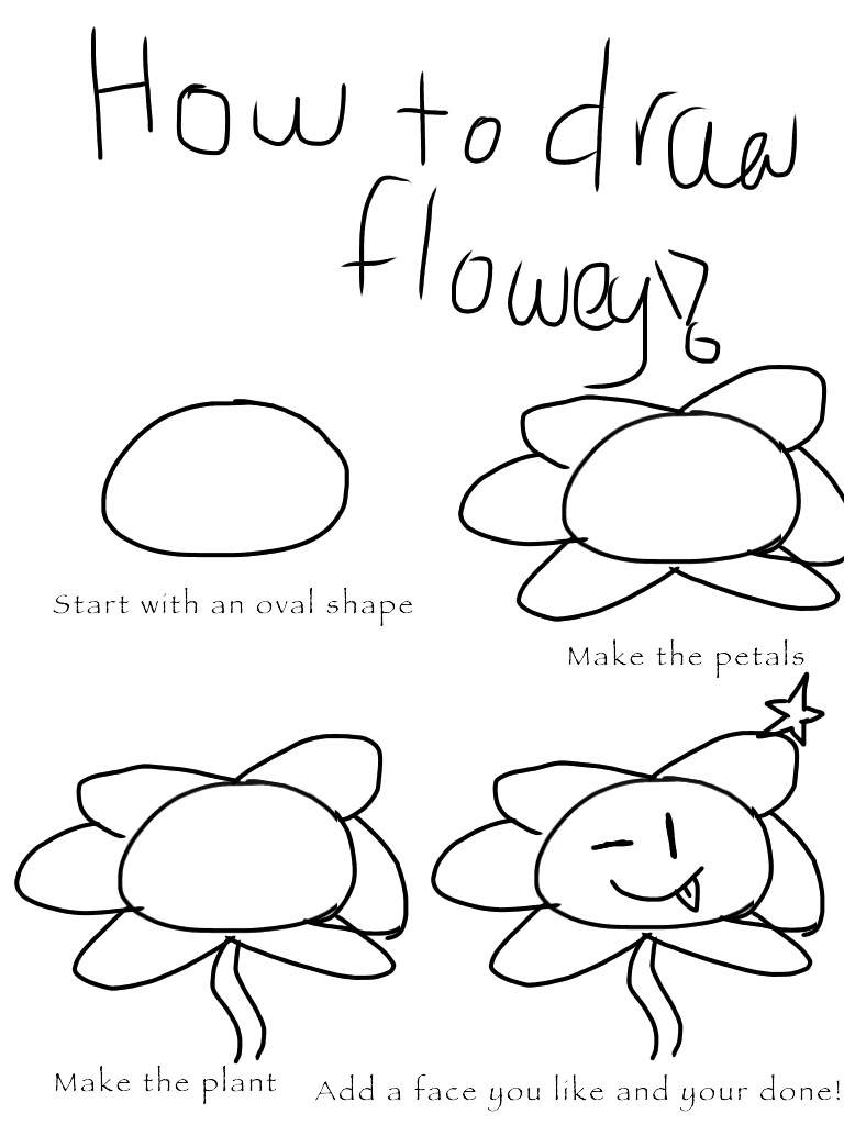 How To Draw Flowey! 