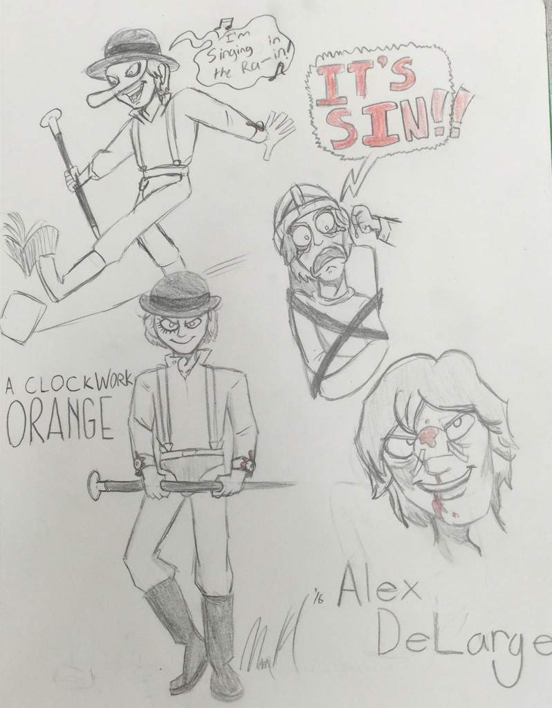 a clockwork orange alex drawing