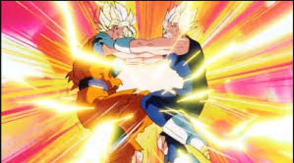 goku punching vegeta