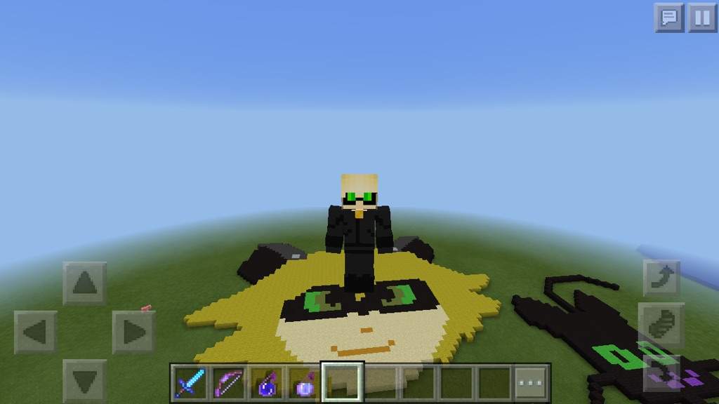 My Chat Noir Pixel Art In Minecraft Miraculous Amino