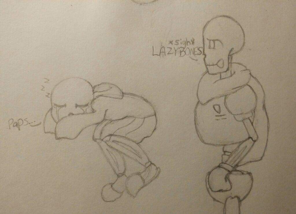 Restless Sleeping Sans And Papyrus Drawing Undertale Amino