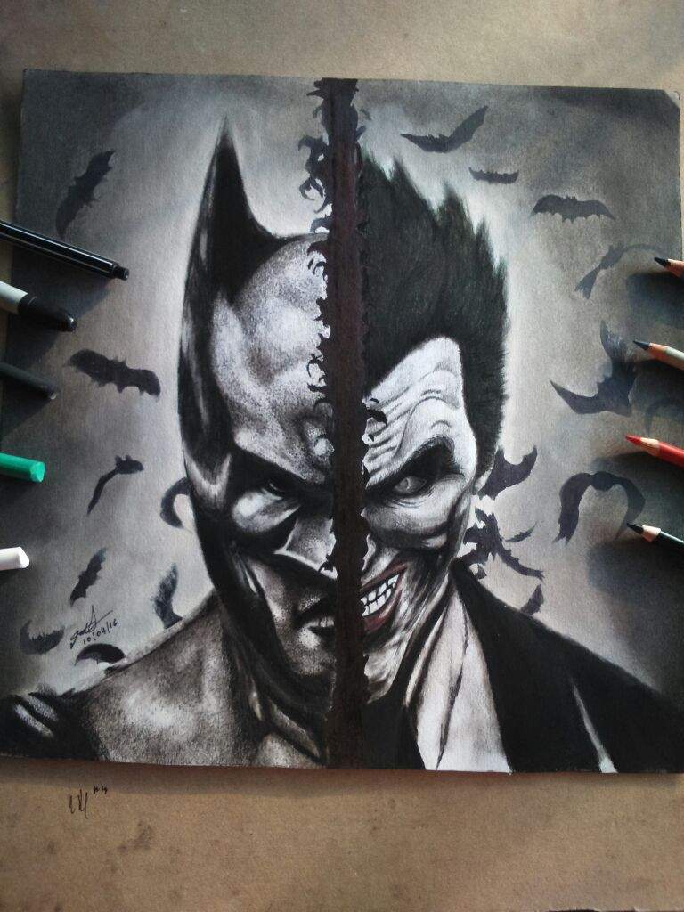Batman vs joker DC comic.. (Proceso) | •Arte Amino• Amino