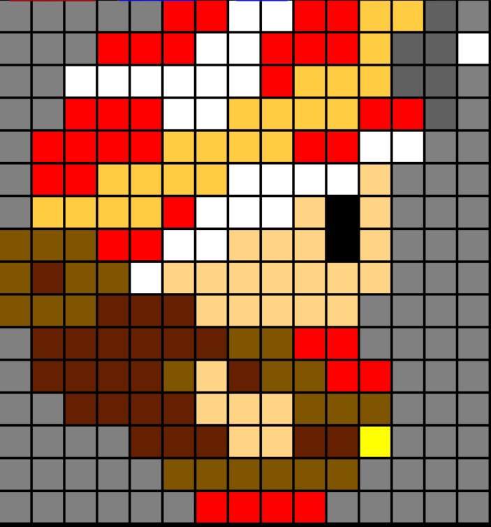 Toad Pixel Art Mario Dessin Facile Pour Enfants Apprendre à Dessiner