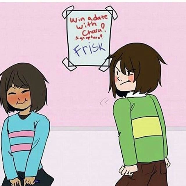 Frisk flirting with chara | Undertale Amino