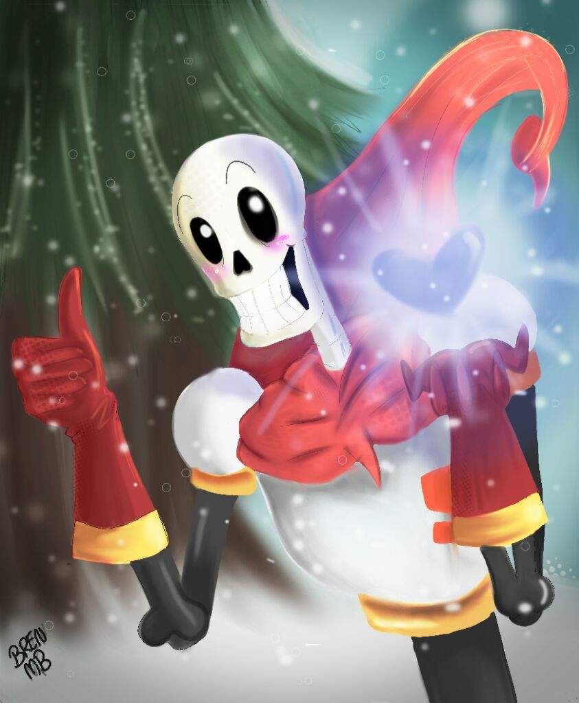 papyrus undertale fanart with hair