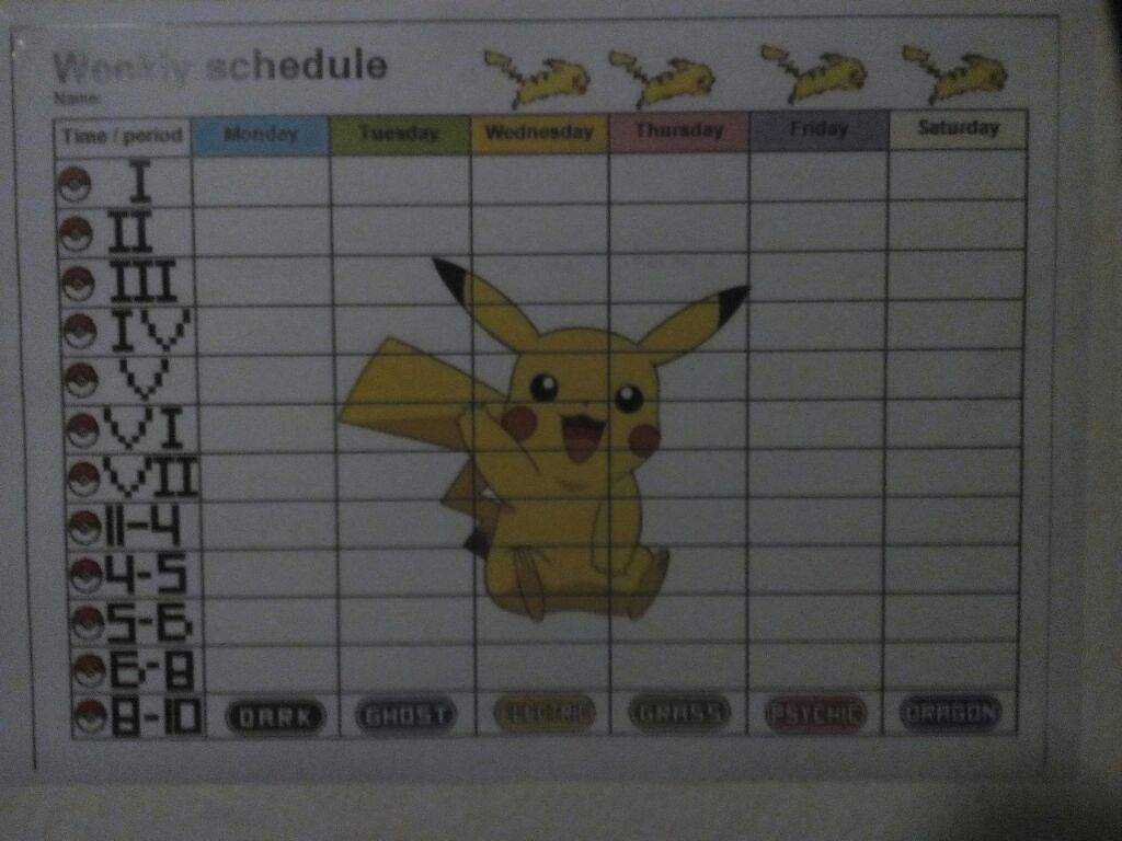 Pokemon Schedule For School | Pokémon Amino