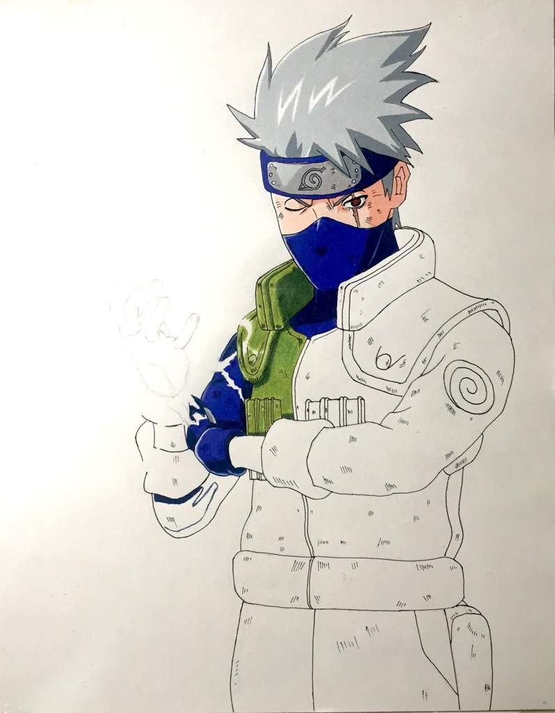 Dibujo de Kakashi con Chidori | •Arte Amino• Amino