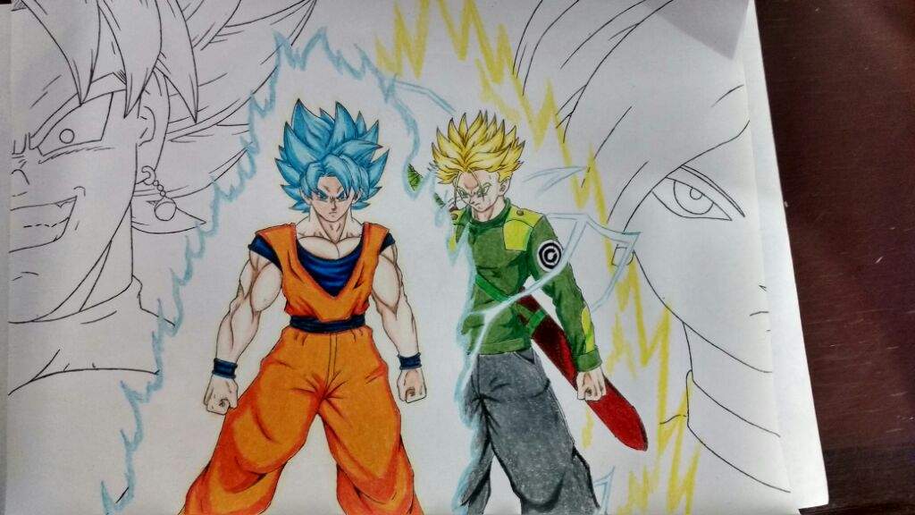 Goku y trunks vs black y zamasu (proseso de dibujo) | •Anime• Amino