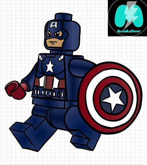 capitan america lego dibujo