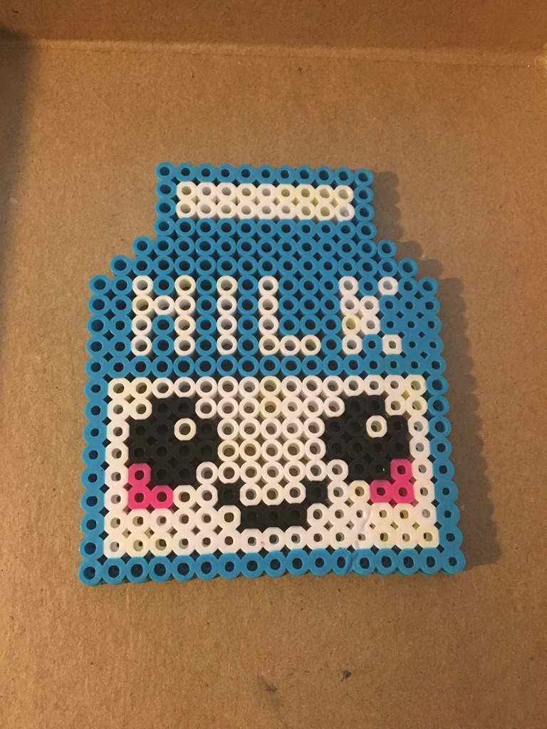 Kawaii Milk Carton - Perler beads | Crafty Amino