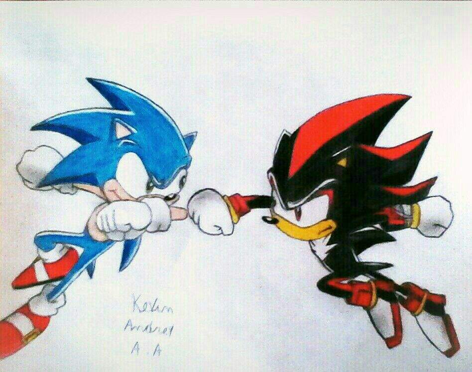 Dibujos Para Colorear De Sonic Y Shadow Para Colorear Reverasite