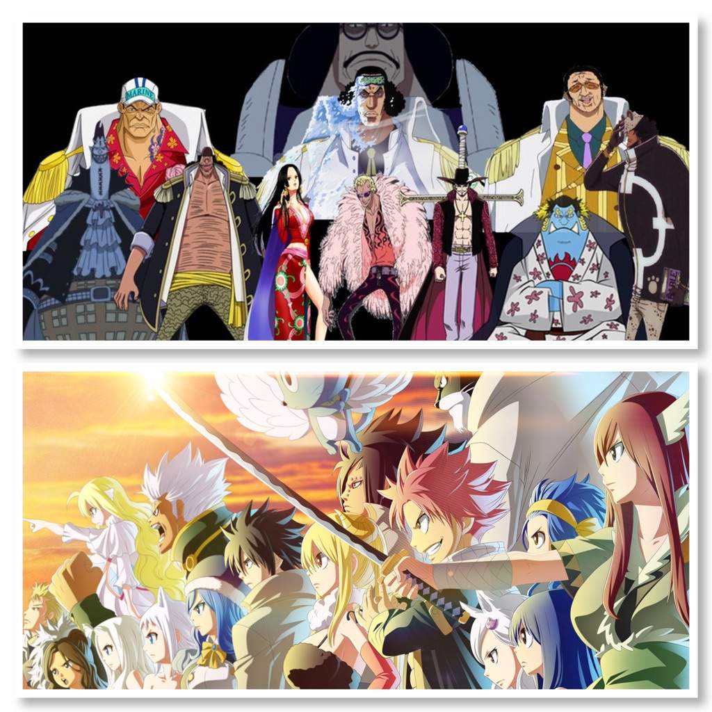 One Piece world government vs Fairy Tail guild.