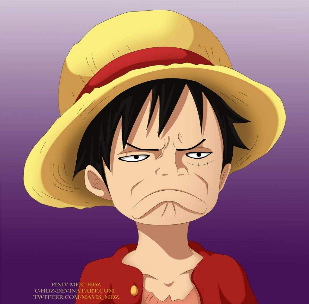 The many faces of Monkey D. Luffy.
