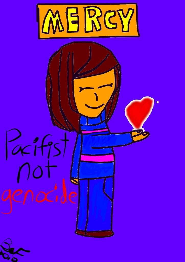 Pacifist Not Genocide Frisk Fanart Undertale Amino