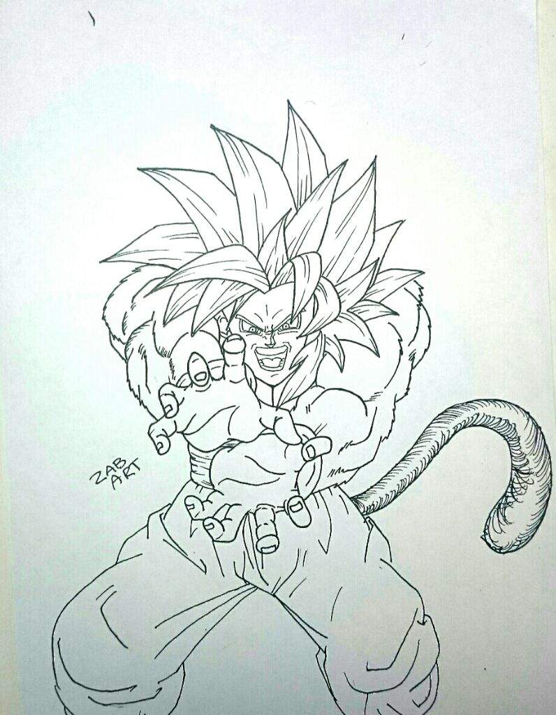 Download Drawing Goku SSJ4 - KAMEHAMEHA - Dragon Ball GT | DragonBallZ Amino
