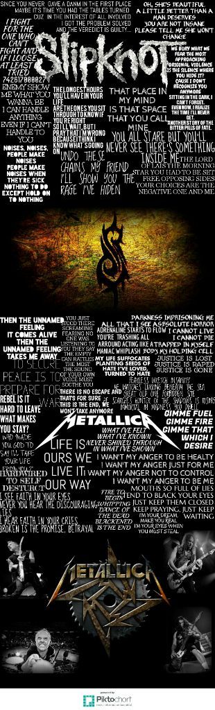 Letras de metallica y slipknot | •Metal• Amino