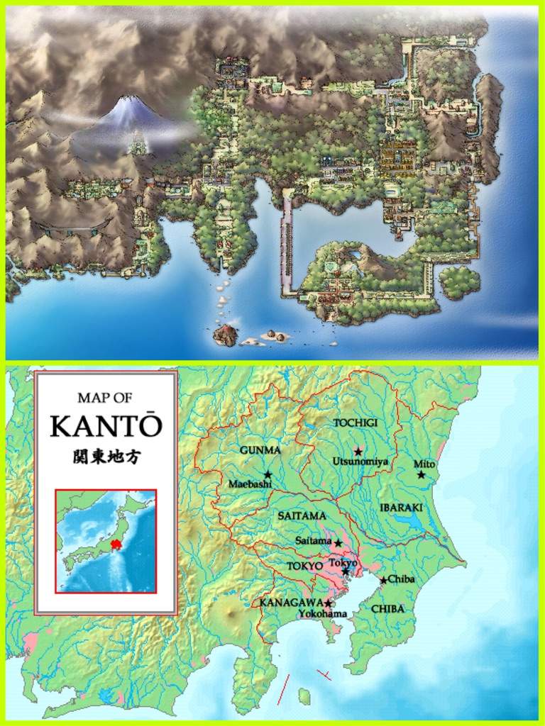 Kanto Japan Map Kanto Bulbapedia The Community Driven Pokémon