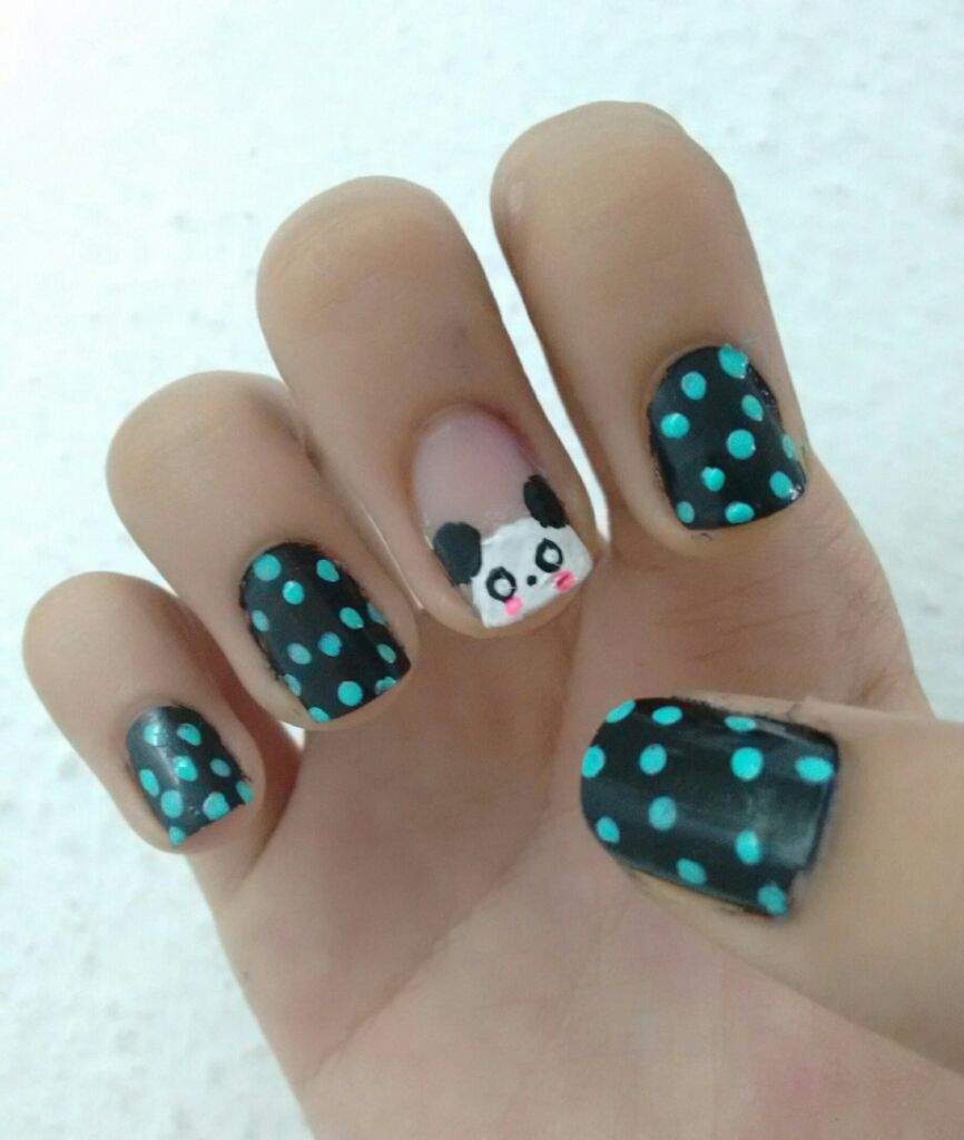 Nail Art de panda kawaii! ? | Manualidades Amino