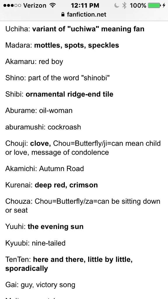 Character Name Meanings Naruto Amino