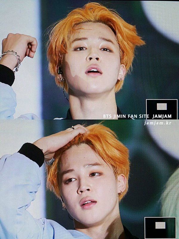 Jimins Orange Hair K Pop Amino