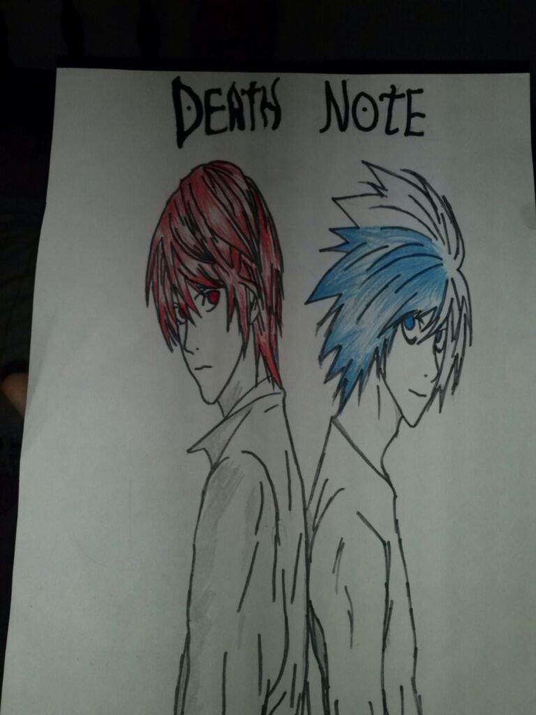 Dibujando a L y Kira de DEATH NOTE •Anime• Amino