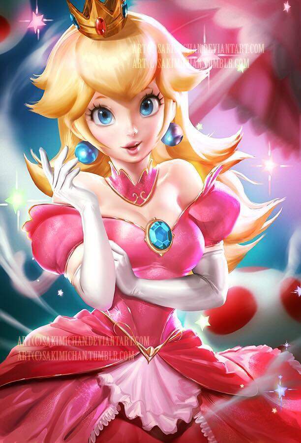 princess peach ball gown