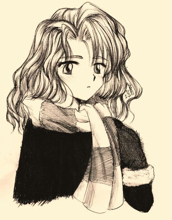 hermione granger anime sketch