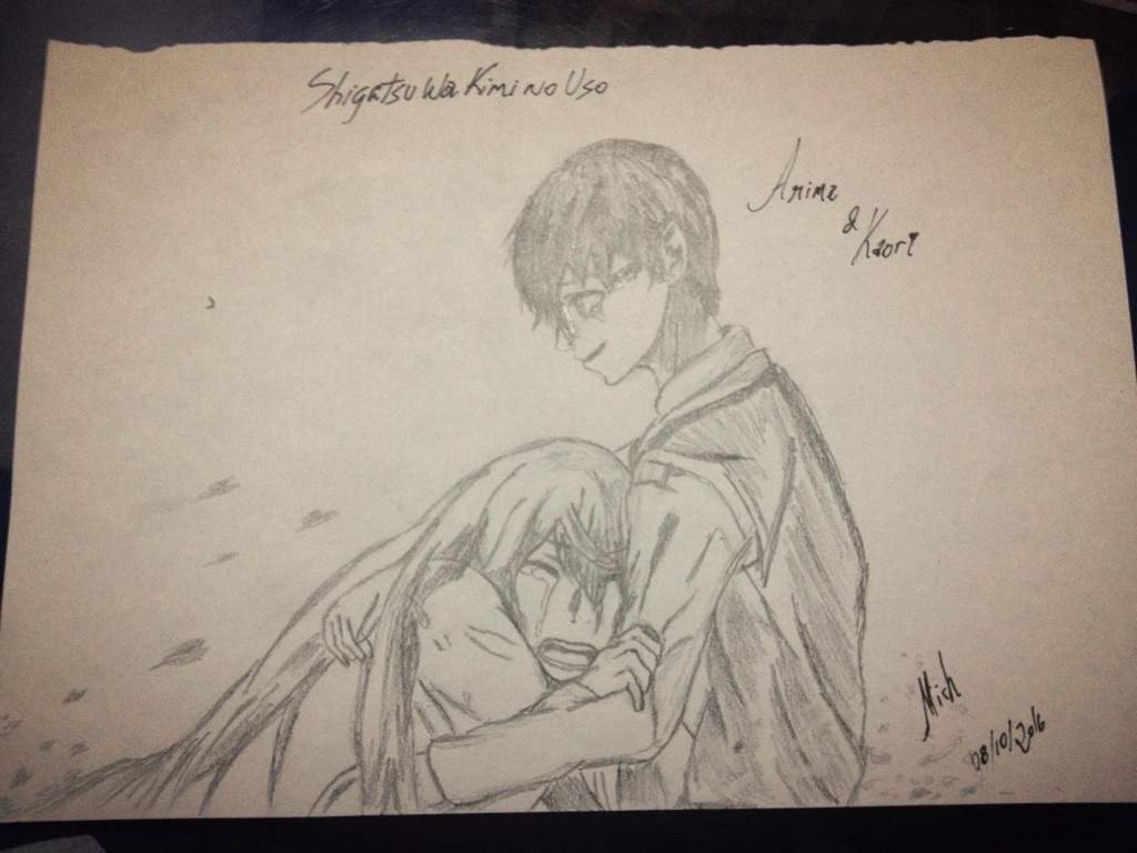 Shigatsu Wa Kimi No Uso Desenho Otanix Amino