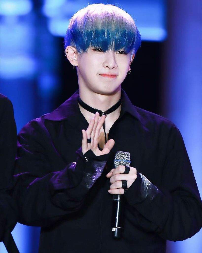 Wonho Blue Hair | Wiki | K-Pop Amino