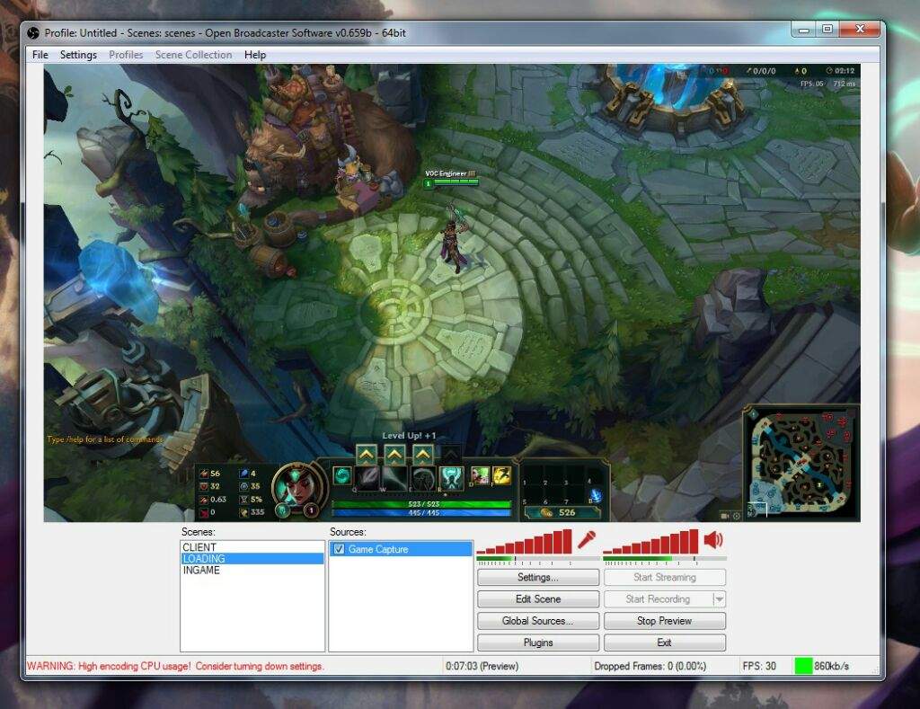Как настроить obs для league of legends