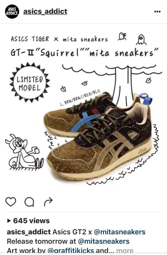 asics squirrel shoes
