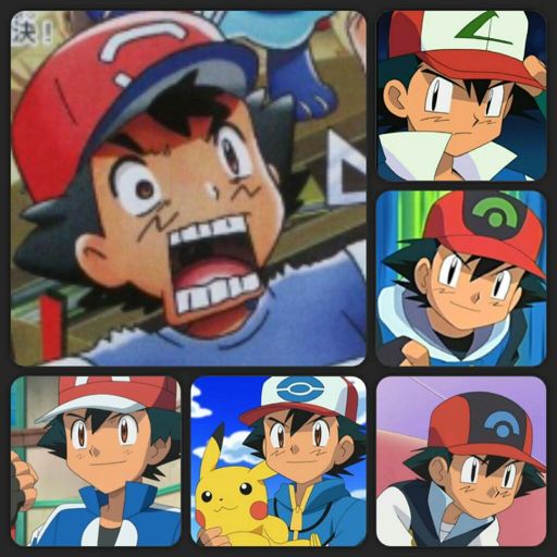 The history of Ash's face | Pokémon Amino