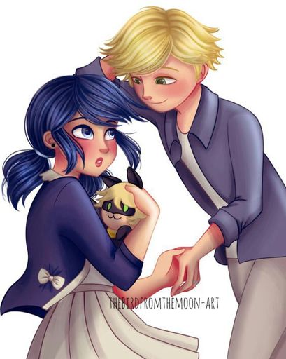 Marinette Dupain chen y Adrián Agreste | •Miraculous Ladybug Español• Amino