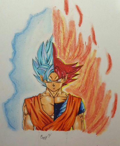 Super Saiyan God Goku Split | DragonBallZ Amino